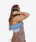 Baby Blair - East West Shoulder Bag, Denim Leather - Wear with style