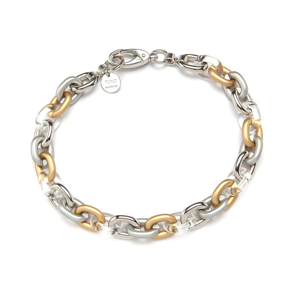 Barile Mini Bike Chain Necklace Platinum - Wear with style