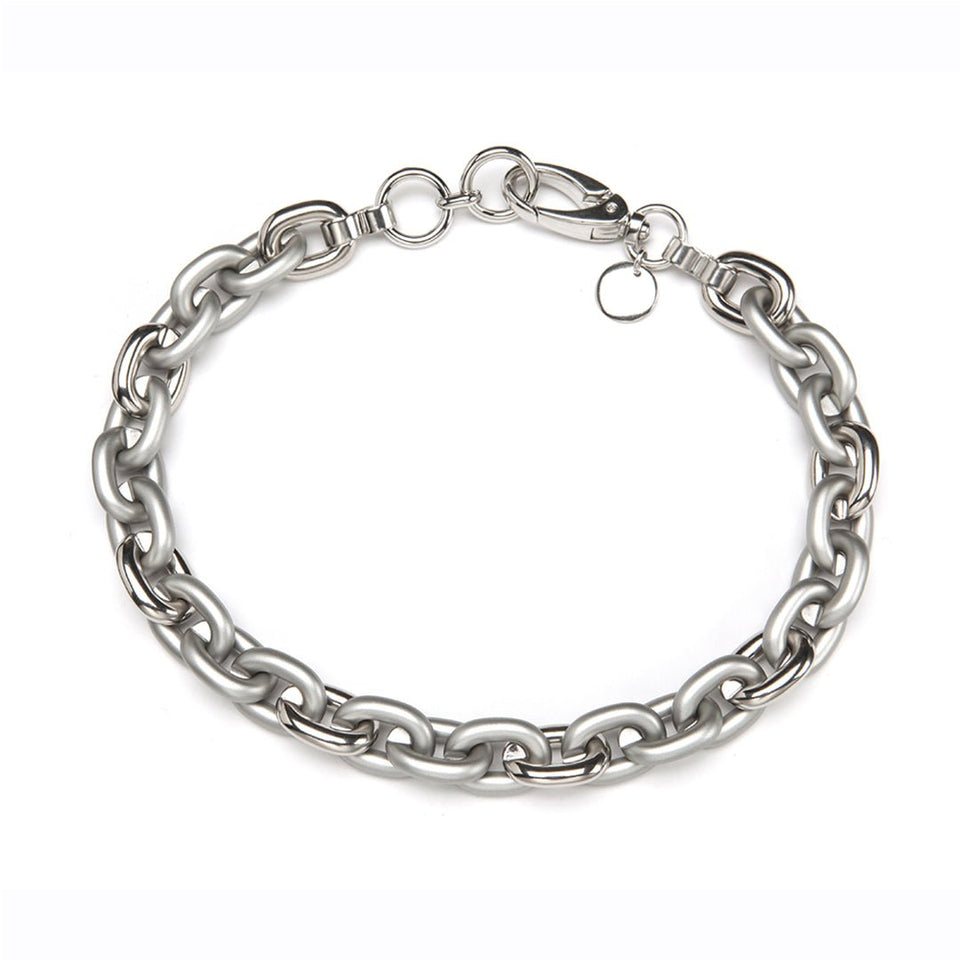 Barile Mini Bike Chain Necklace Silver - Wear with style