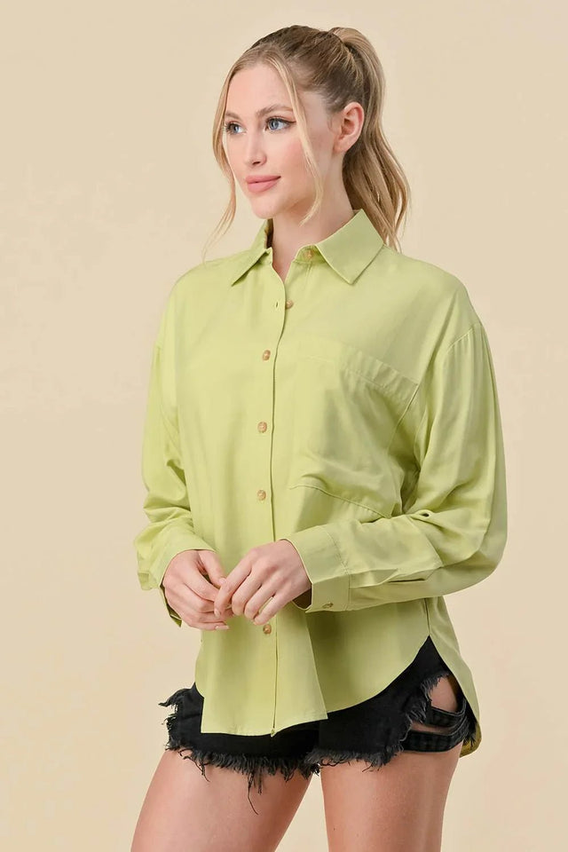 BASIC COLLARED BUTTON DOWN LONG SLEEVES SHIRTS - Wear with style