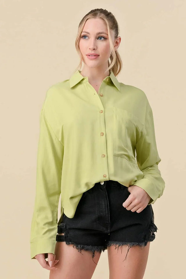 BASIC COLLARED BUTTON DOWN LONG SLEEVES SHIRTS - Wear with style