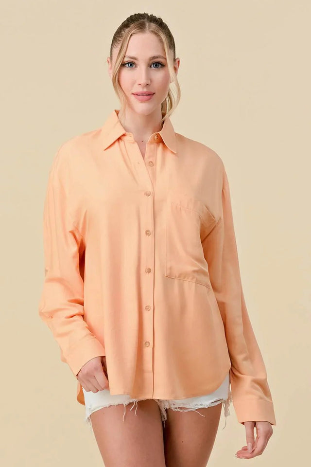BASIC COLLARED BUTTON DOWN LONG SLEEVES SHIRTS - Wear with style