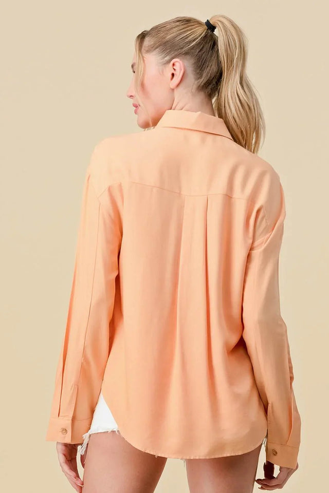 BASIC COLLARED BUTTON DOWN LONG SLEEVES SHIRTS - Wear with style