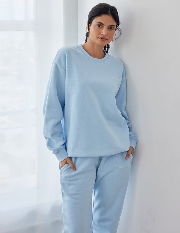 Basics Dream Blue Unisex Crewneck - Wear with style