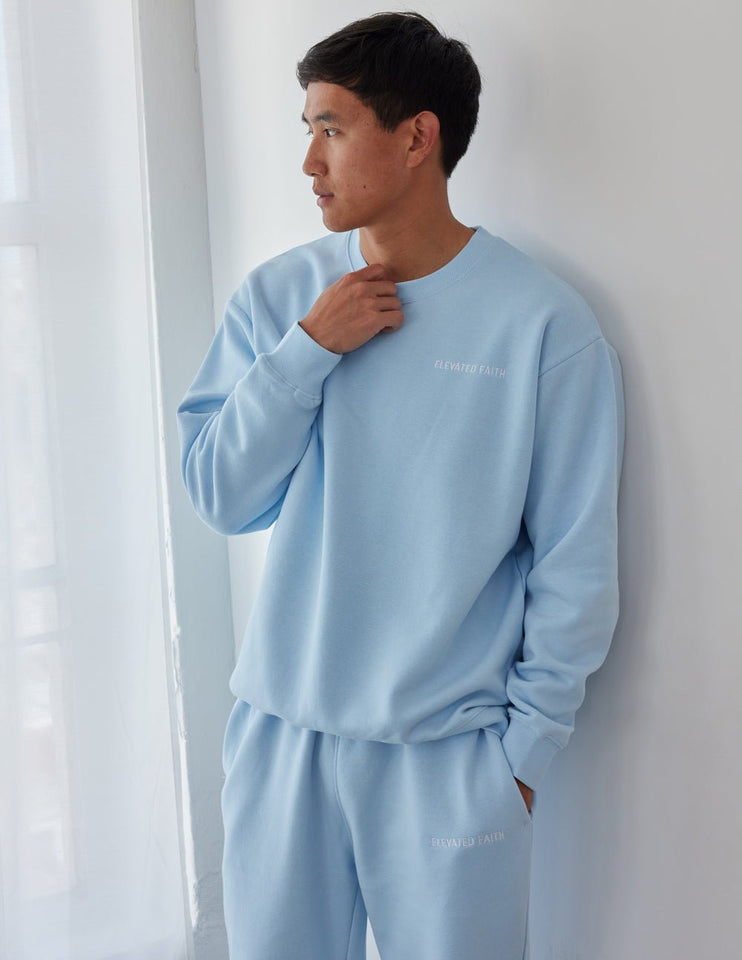 Basics Dream Blue Unisex Crewneck - Wear with style