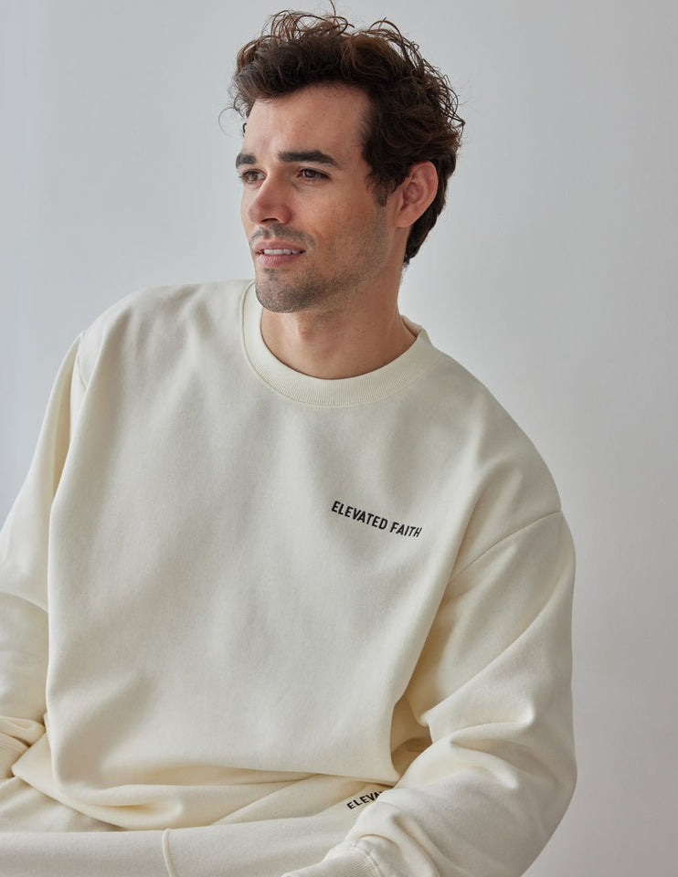 Basics White Sand Unisex Crewneck - Wear with style