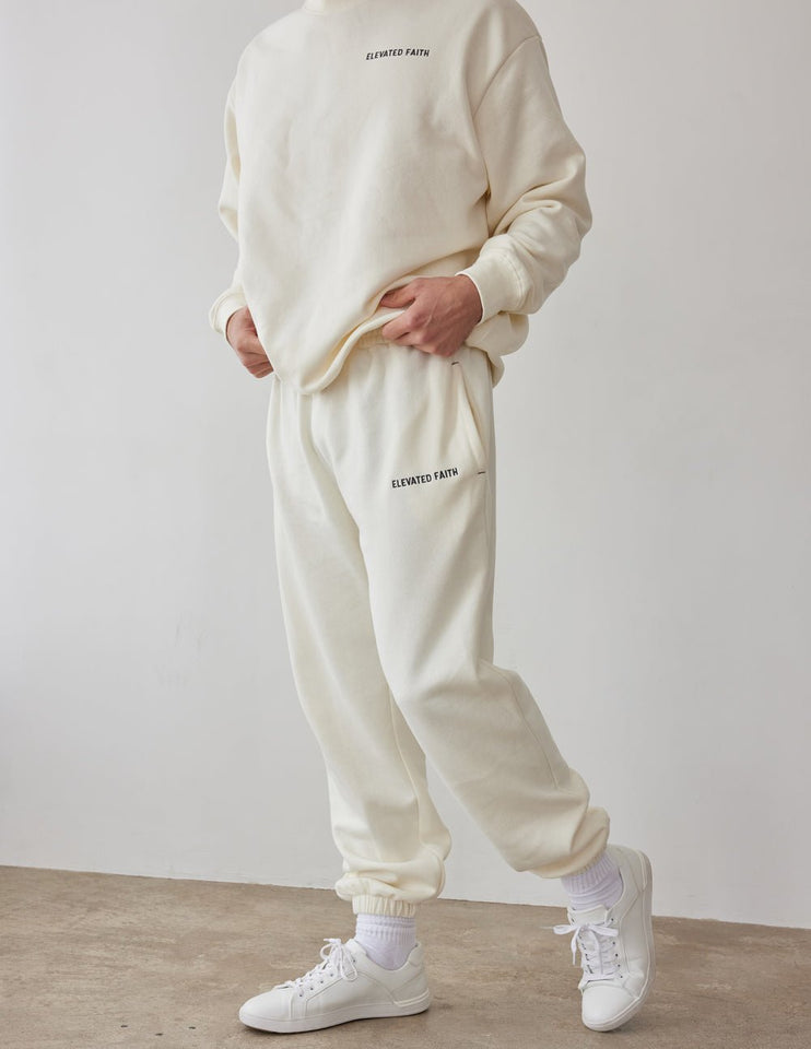 Basics White Sand Unisex Sweatpant - Wear with style