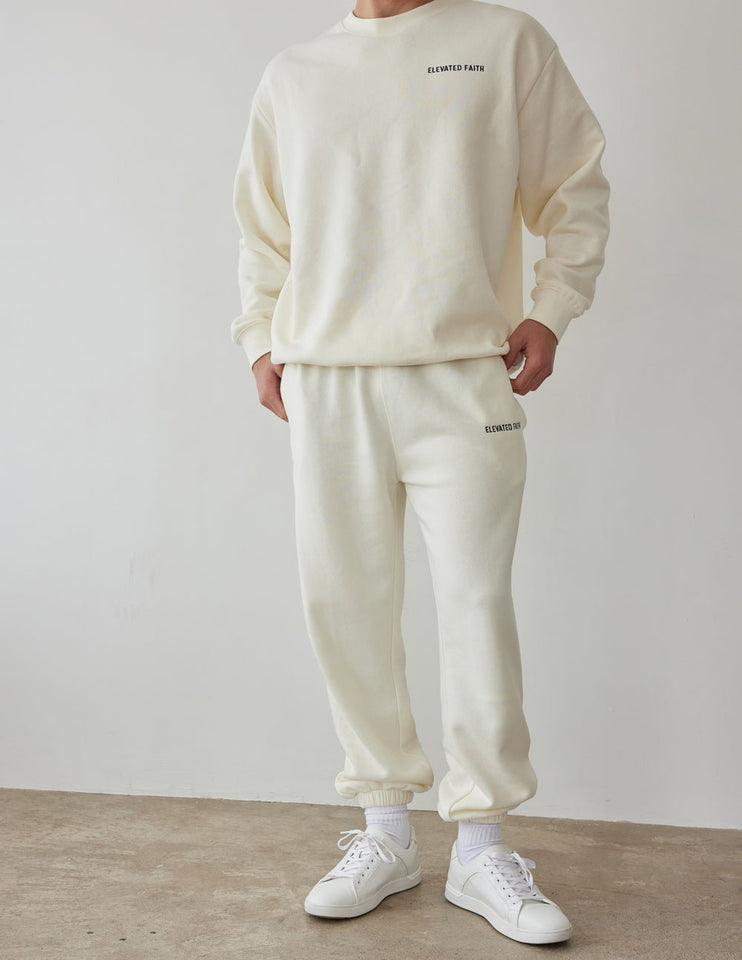 Basics White Sand Unisex Sweatpant - Wear with style