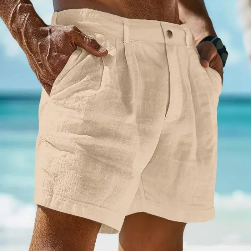 Beach Holiday Linen-cotton beach shorts - Wear with style