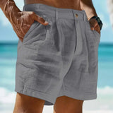 Beach Holiday Linen-cotton beach shorts - Wear with style