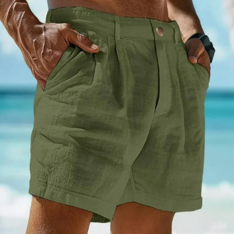 Beach Holiday Linen-cotton beach shorts - Wear with style