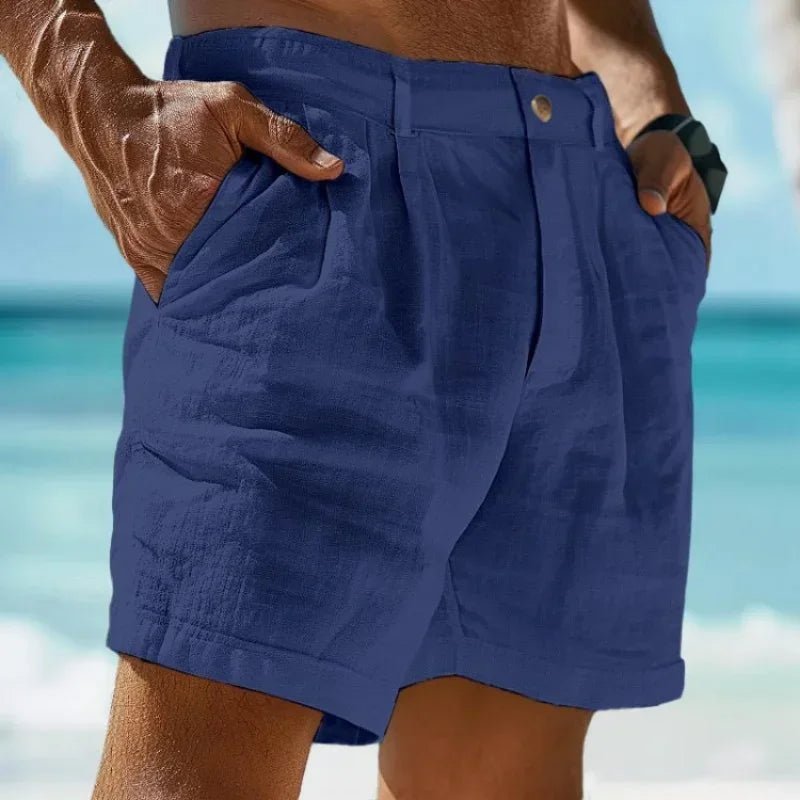 Beach Holiday Linen-cotton beach shorts - Wear with style