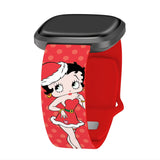 Betty Boop Christmas HD Fitbit Versa 3 and Sense 1 Watch Band - Wear with style
