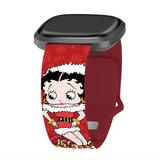 Betty Boop Christmas HD Fitbit Versa 3 and Sense 1 Watch Band - Wear with style