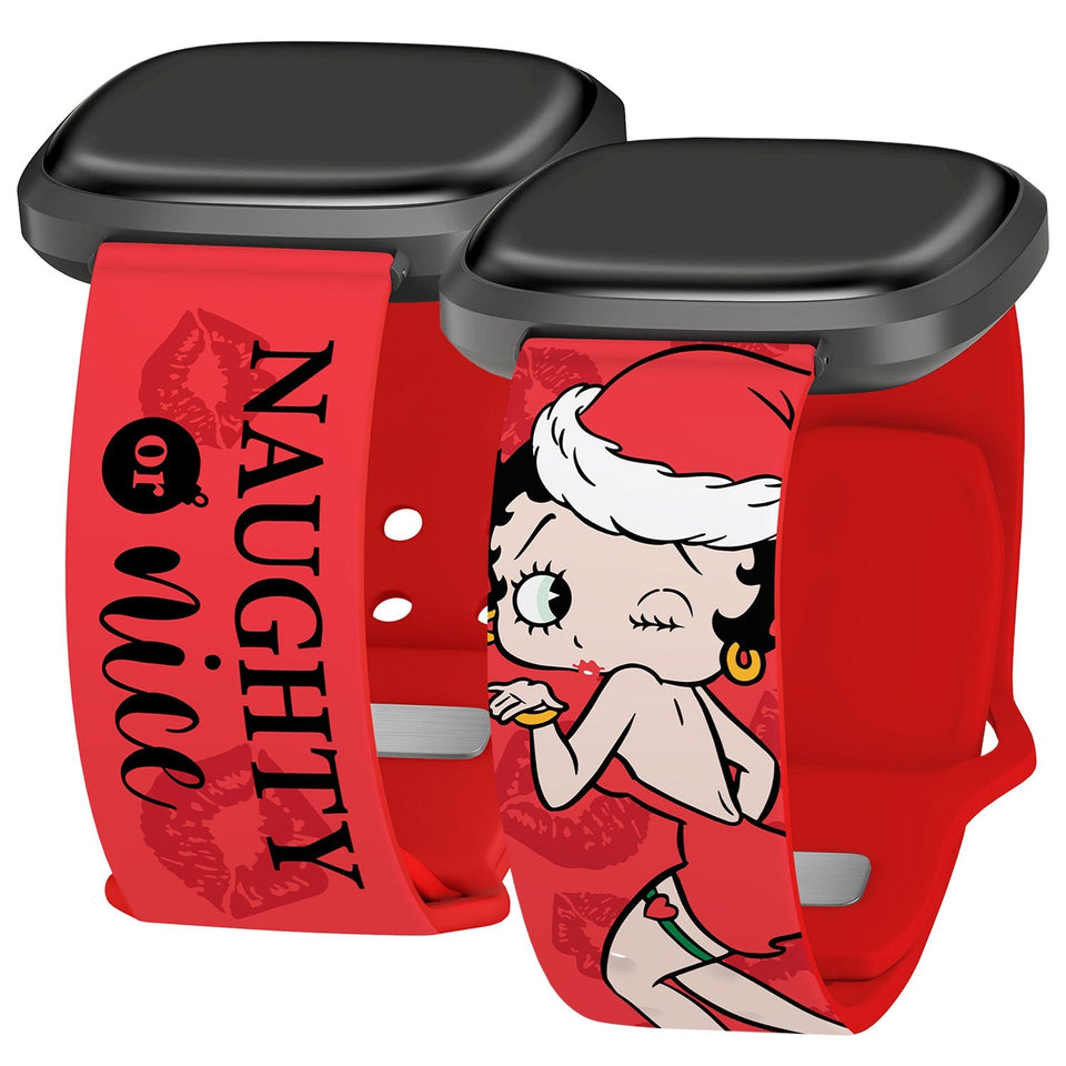 Betty Boop Happy Holidays HD Fitbit Versa 3 & Sense 1 Watch Band - Wear with style