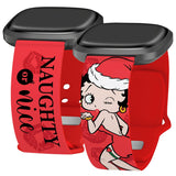 Betty Boop Happy Holidays HD Fitbit Versa 3 & Sense 1 Watch Band - Wear with style