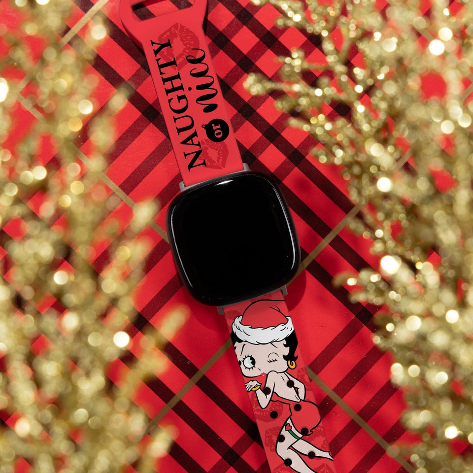 Betty Boop Happy Holidays HD Fitbit Versa 3 & Sense 1 Watch Band - Wear with style