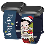 Betty Boop Happy Holidays HD Fitbit Versa 3 & Sense 1 Watch Band - Wear with style