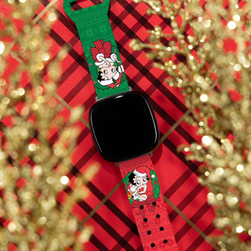 Betty Boop Happy Holidays HD Fitbit Versa 3 & Sense 1 Watch Band - Wear with style