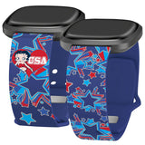 Betty Boop Red White & Boop HD Fitbit Versa 3 and Sense 1 Watch Band - Wear with style