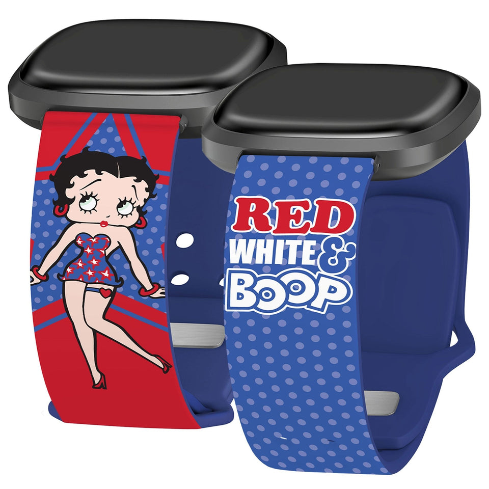 Betty Boop Red White & Boop HD Fitbit Versa 3 and Sense 1 Watch Band - Wear with style