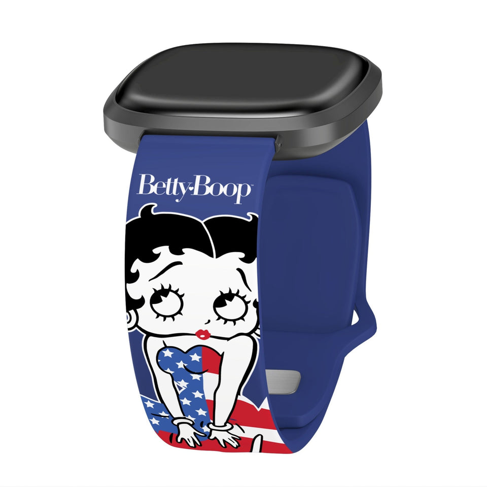 Betty Boop Red White & Boop HD Fitbit Versa 3 and Sense 1 Watch Band - Wear with style