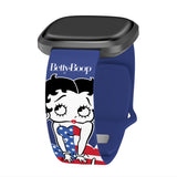 Betty Boop Red White & Boop HD Fitbit Versa 3 and Sense 1 Watch Band - Wear with style