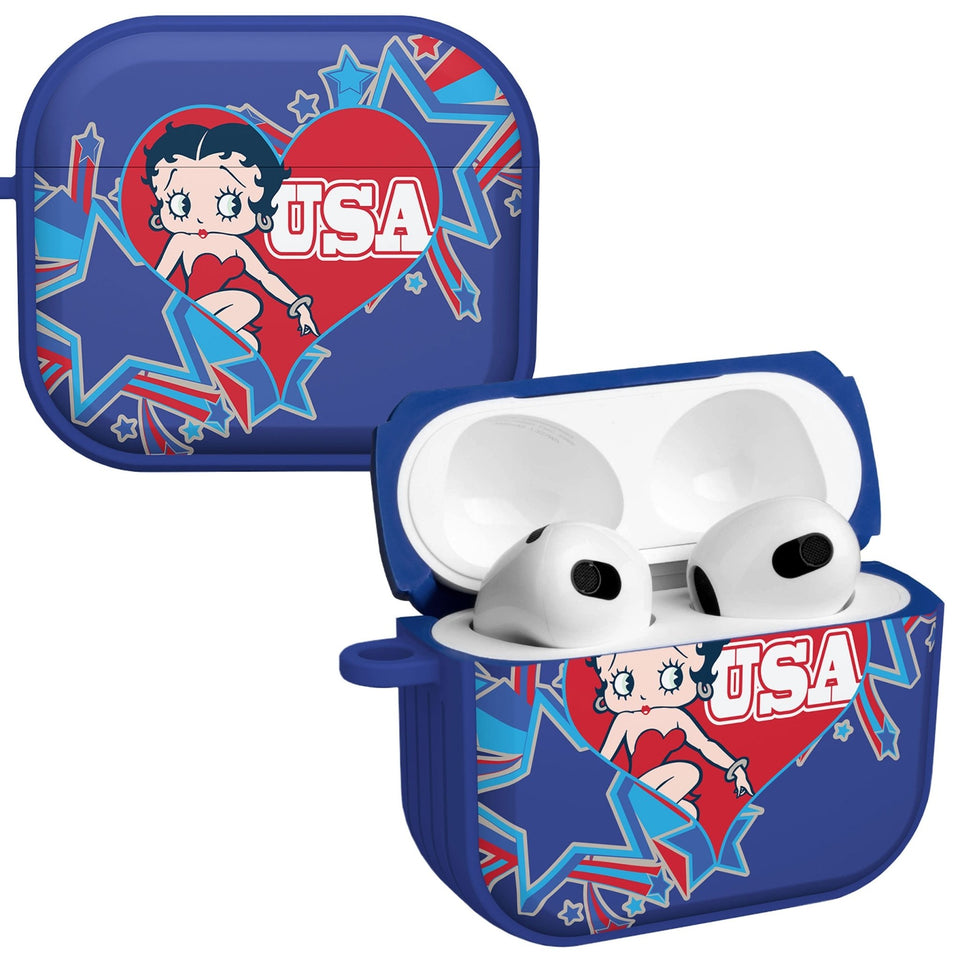 Betty Boop Red White & Boop HDX Apple AirPods Gen 3 Case Cover - Wear with style