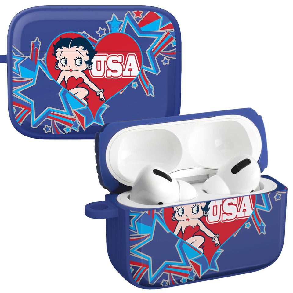 Betty Boop Red White & Boop HDX Apple AirPods Pro 1 & 2 Case Cover - Wear with style