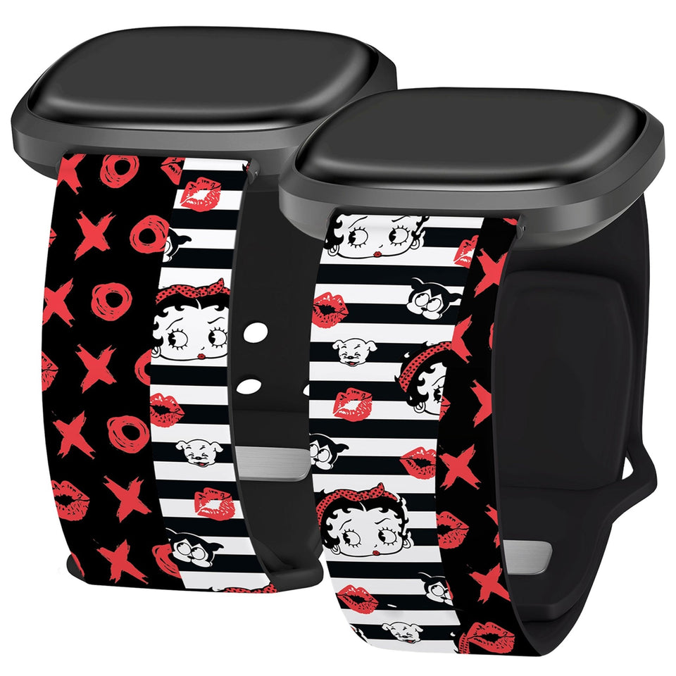 Betty Boop Romantic Rebel HD Fitbit Versa 3 and Sense 1 Watch Band - Wear with style