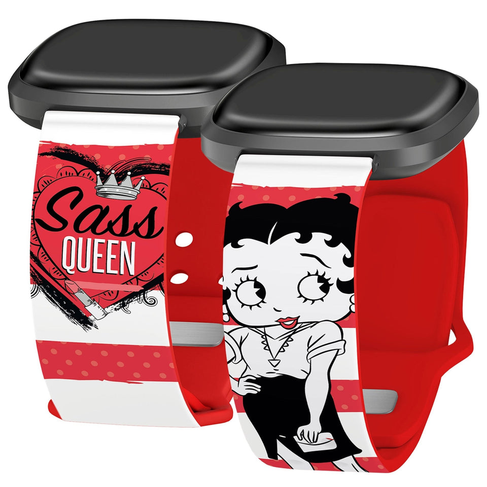 Betty Boop Romantic Rebel HD Fitbit Versa 3 and Sense 1 Watch Band - Wear with style