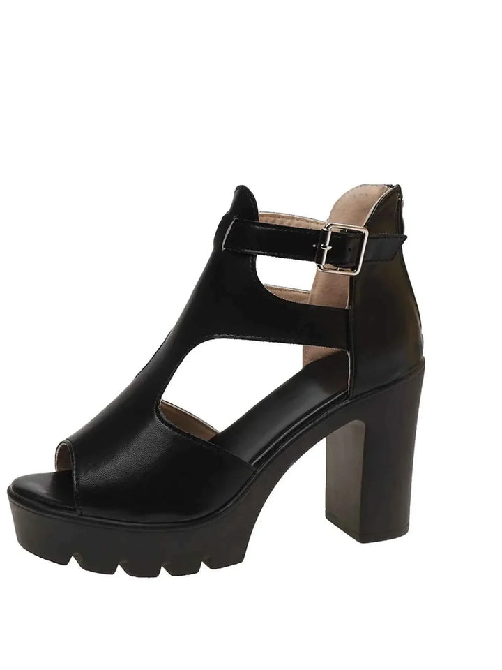 Stylish Cutout Block : Heels Sandals