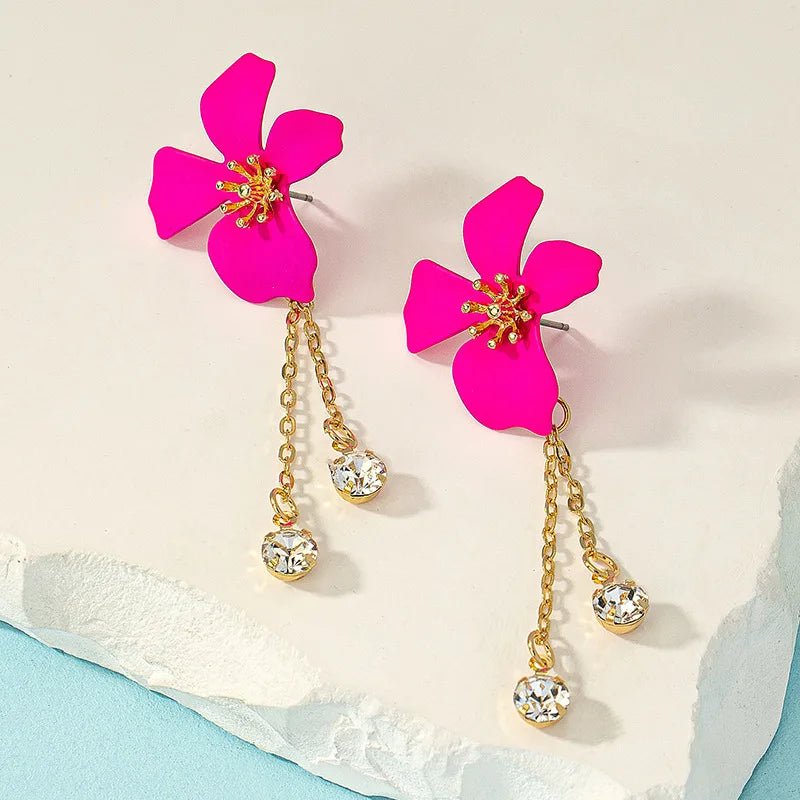 Big Flower Drop Earrings - Wear with style
