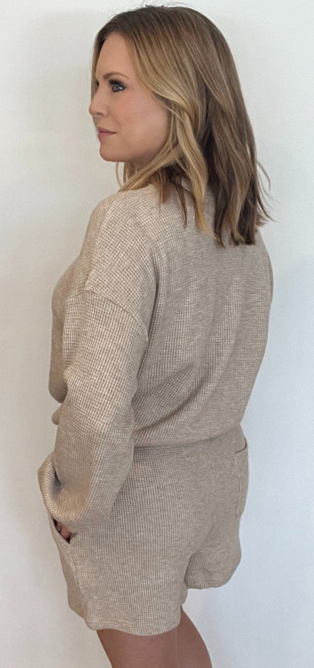 Billie Waffle Shorts-Oatmeal-Final Sale - Wear with style