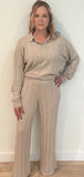 Birchbend Ribbed Pants-Beige-Final Sale - Wear with style