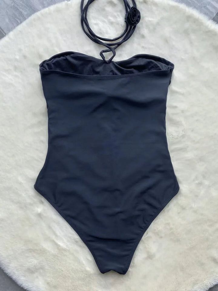 Black rose one piece swimsuit - Wear with style