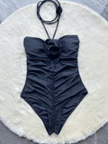Black rose one piece swimsuit - Wear with style