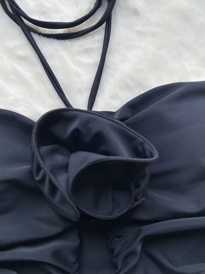 Black rose one piece swimsuit - Wear with style