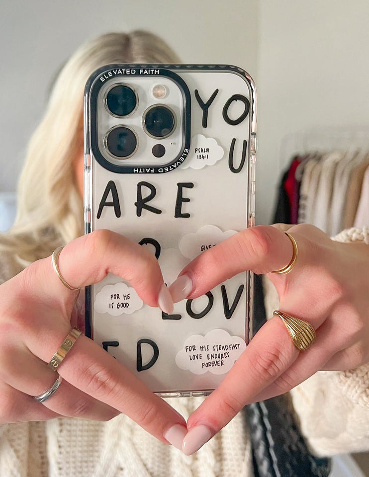 Black You Are So Loved Phone Case - Wear with style