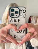 Black You Are So Loved Phone Case - Wear with style