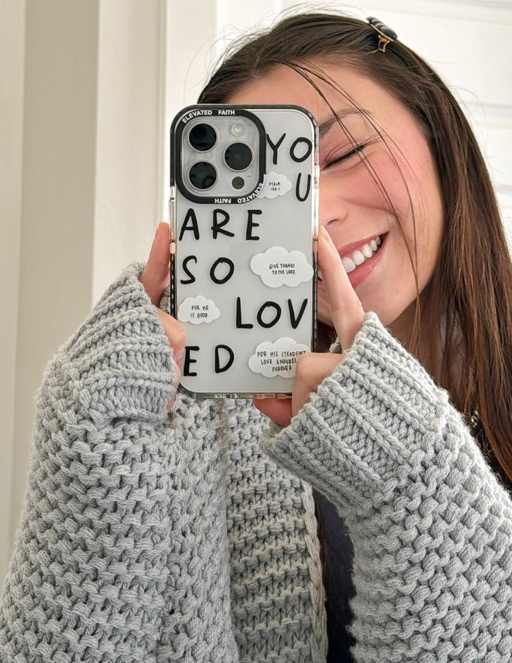 Black You Are So Loved Phone Case - Wear with style