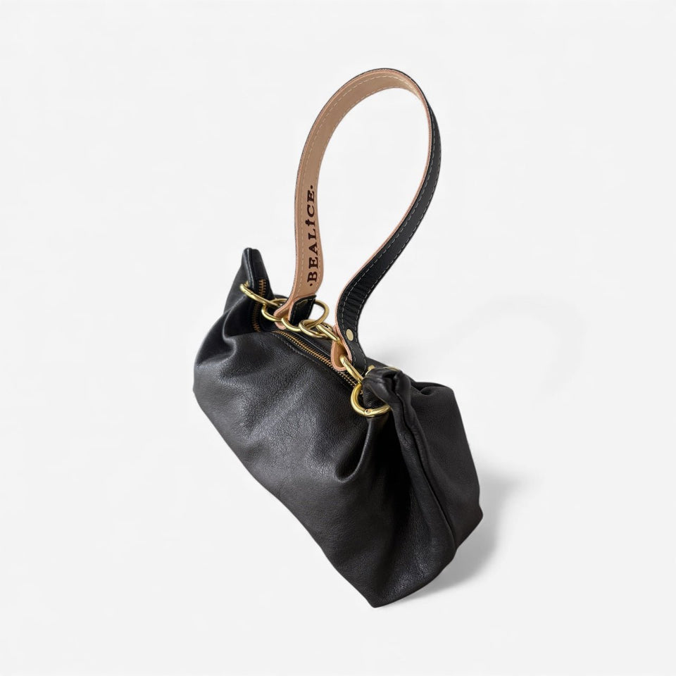 Blair - East West Shoulder Bag, Black Leather - Wear with style