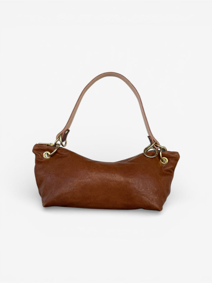 Blair - East West Shoulder Bag, Brown Leather - Wear with style
