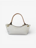Blair - East West Shoulder Bag, Cream Woven Leather - Wear with style