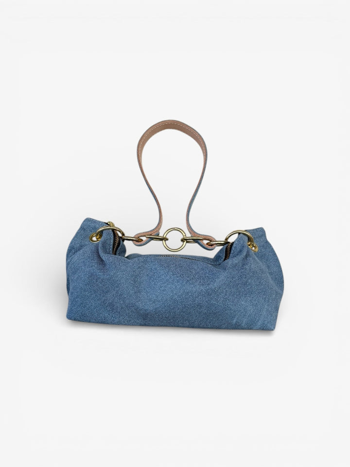 Blair - East West Shoulder Bag, Denim Leather - Wear with style