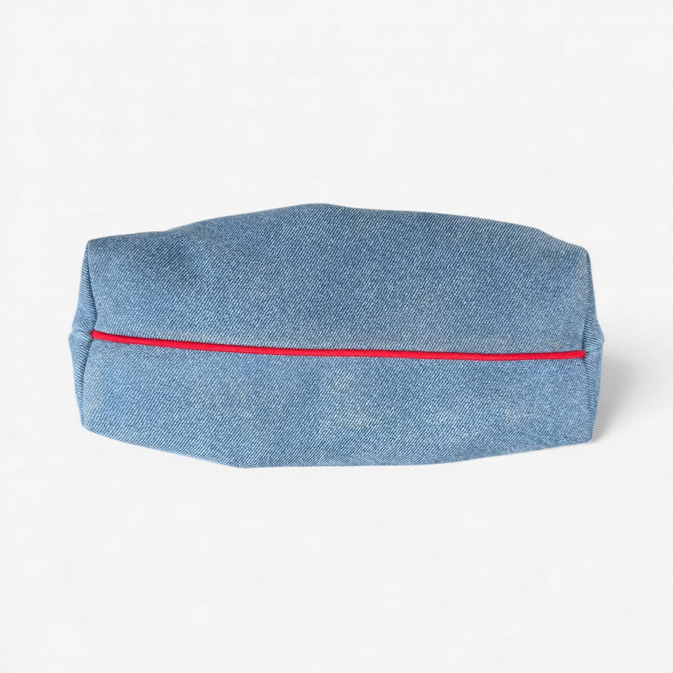 Blair - East West Shoulder Bag, Denim Leather - Wear with style