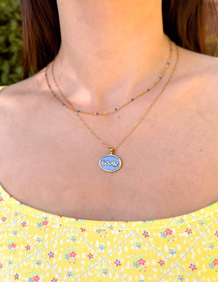 Blue Highs and Lows Necklace Set - Wear with style
