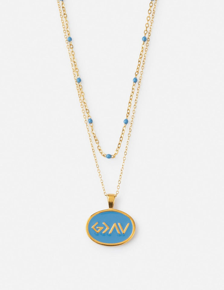 Blue Highs and Lows Necklace Set - Wear with style