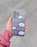 Blue You Are So Loved Frosted Phone Case - Wear with style