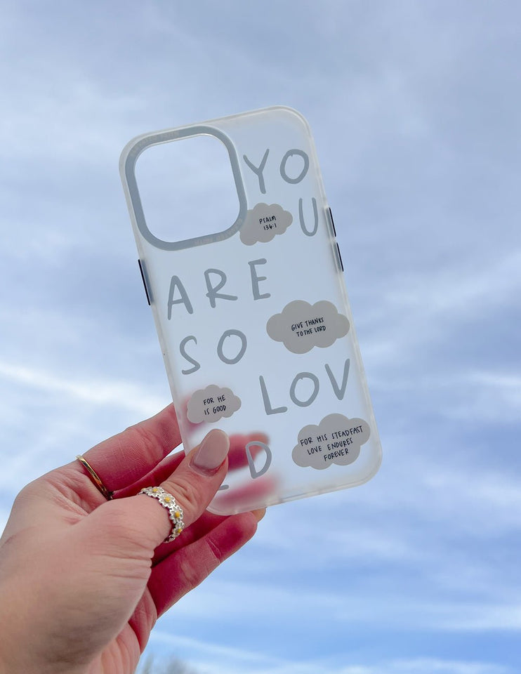 Blue You Are So Loved Frosted Phone Case - Wear with style